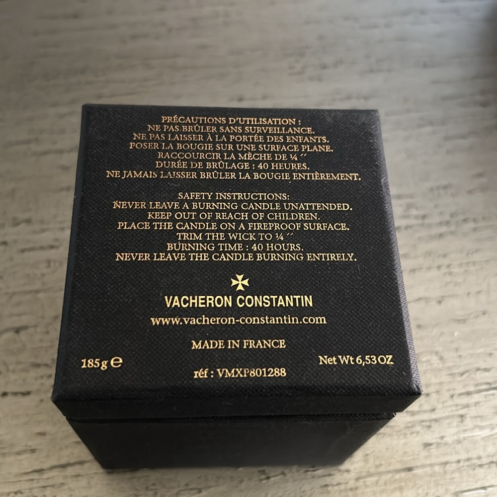 NWOT VANCHERON CONSTANTIN BLACK CANDLE - Picture 3 of 6